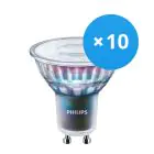 Monipakkaus 10x Philips MASTER LED Spot ExpertColor GU10 PAR16 5.5W 400lm 36D - 940 Kylmä Valkoinen | Paras Värintoisto - Himmennettävä - Korvaa 50W